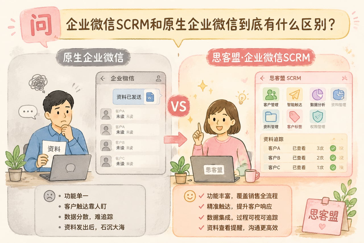 企业微信SCRM和原生企业微信到底有示意