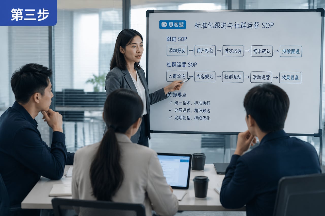 第三步:配置标准化跟进与社群运营SO示意