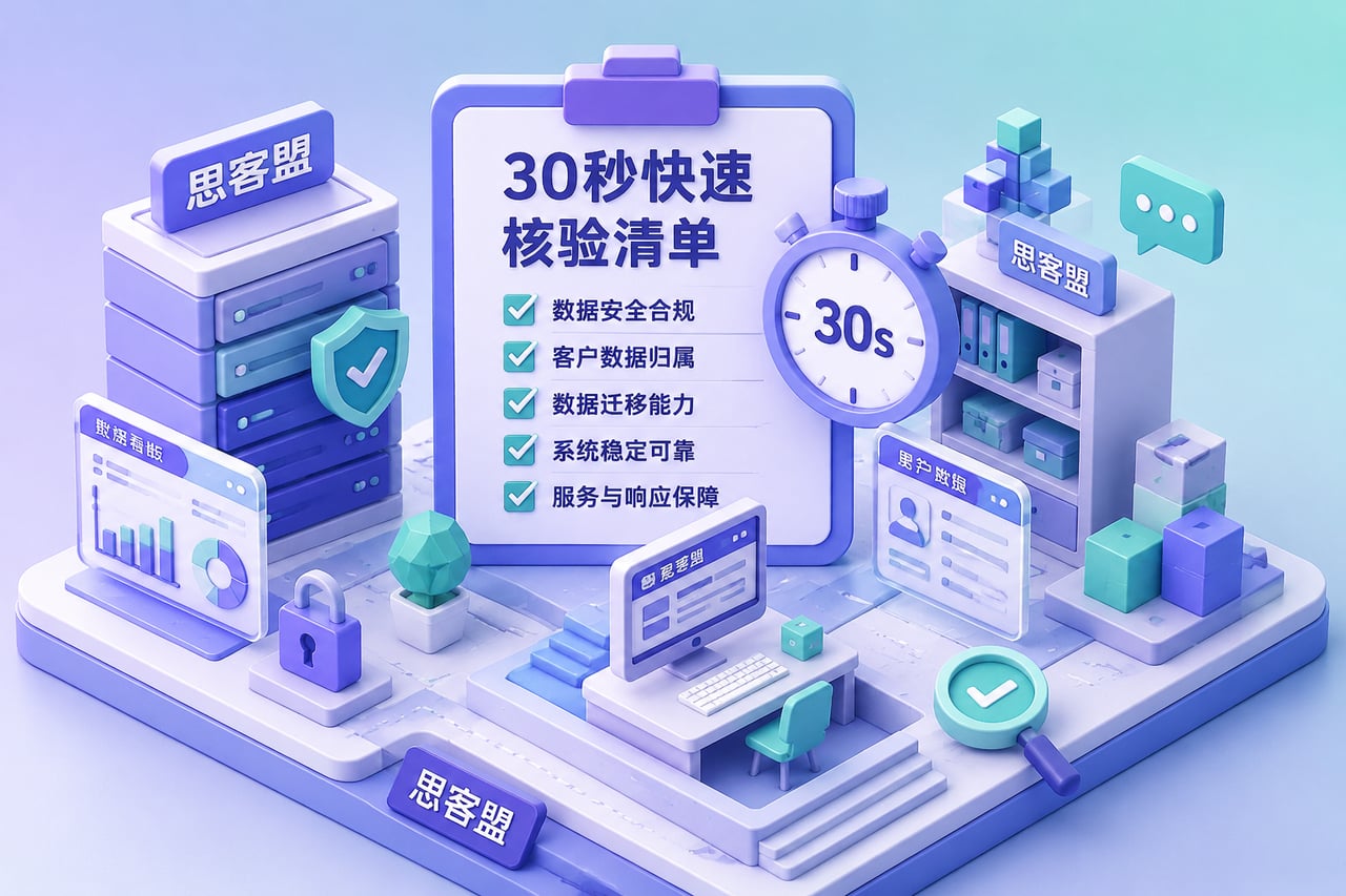 30秒快速核验清单示意