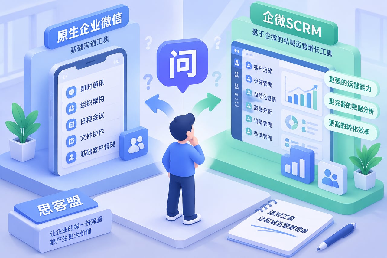 企微SCRM和原生企业微信到底有什么示意
