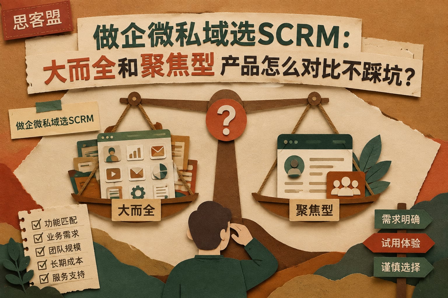 做企微私域选SCRM：大而全和聚焦型产品怎么对比不踩坑？