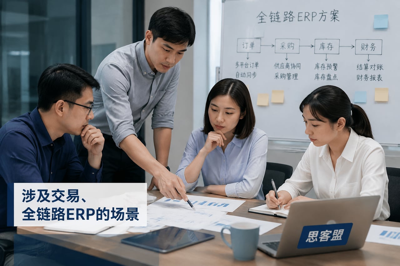涉及交易、全链路ERP的场景，需搭配示意