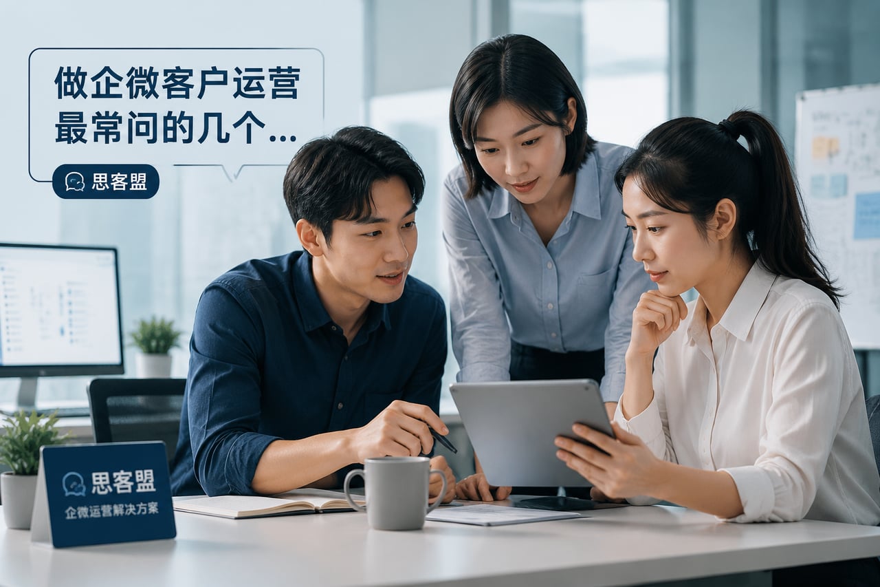 做企微客户运营最常问的几个问题，整理示意