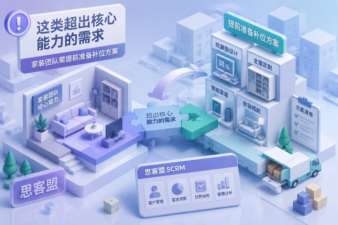 这类超出核心能力的需求,家装团队需提示意