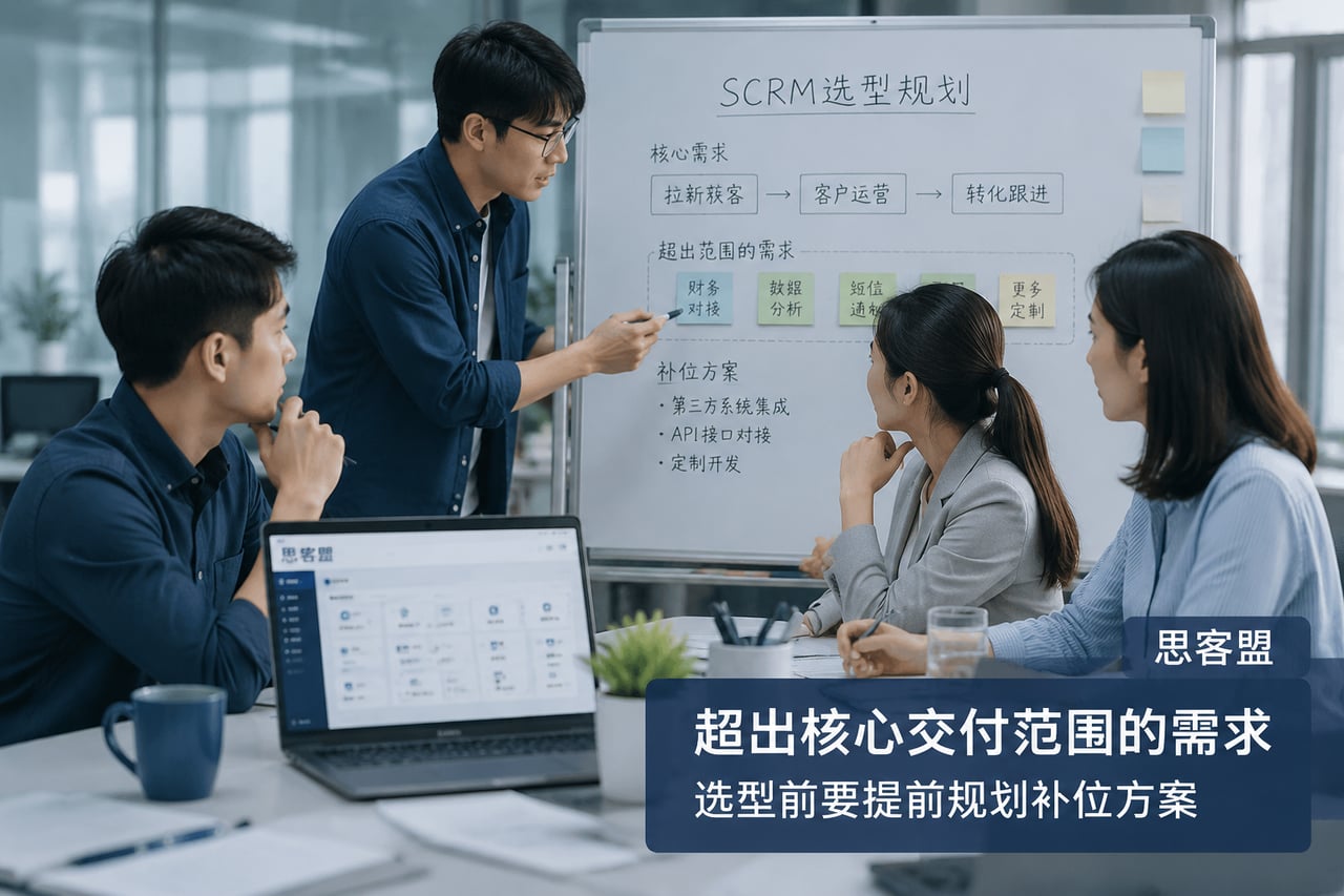 超出核心交付范围的需求,选型前要提前示意