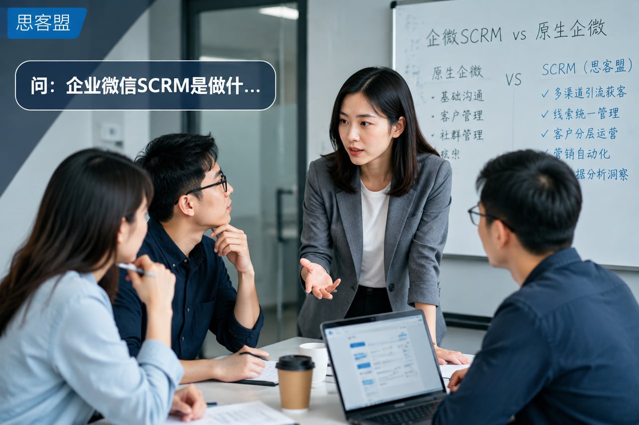 企业微信SCRM是做什么的和原生企微示意