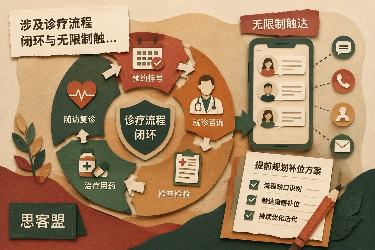 涉及诊疗流程闭环与无限制触达的需求,示意