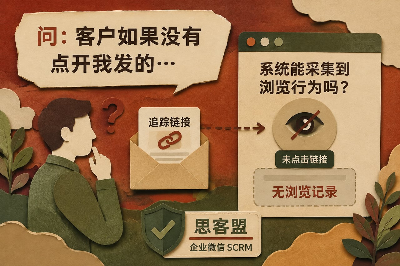客户如果没有点开我发的追踪链接,系统示意
