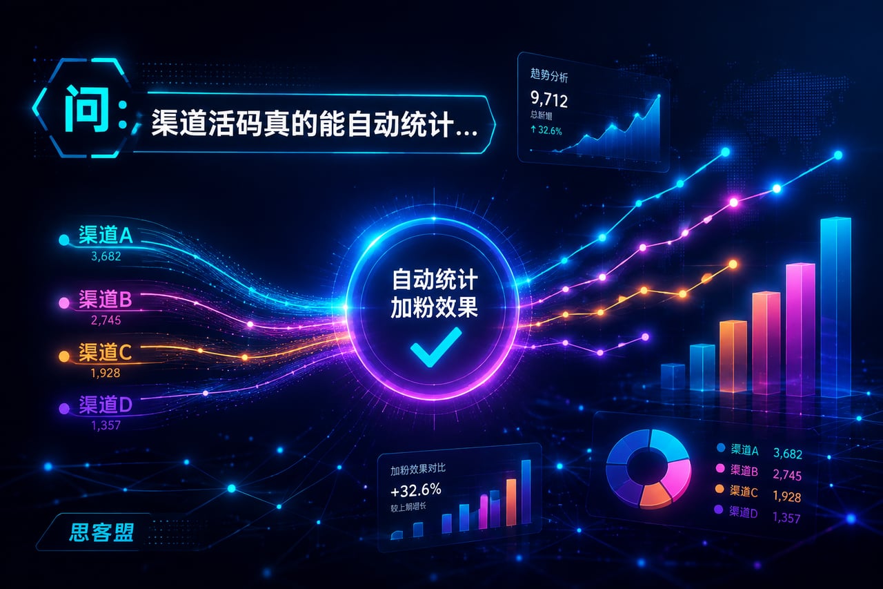 渠道活码真的能自动统计每个渠道的加粉示意