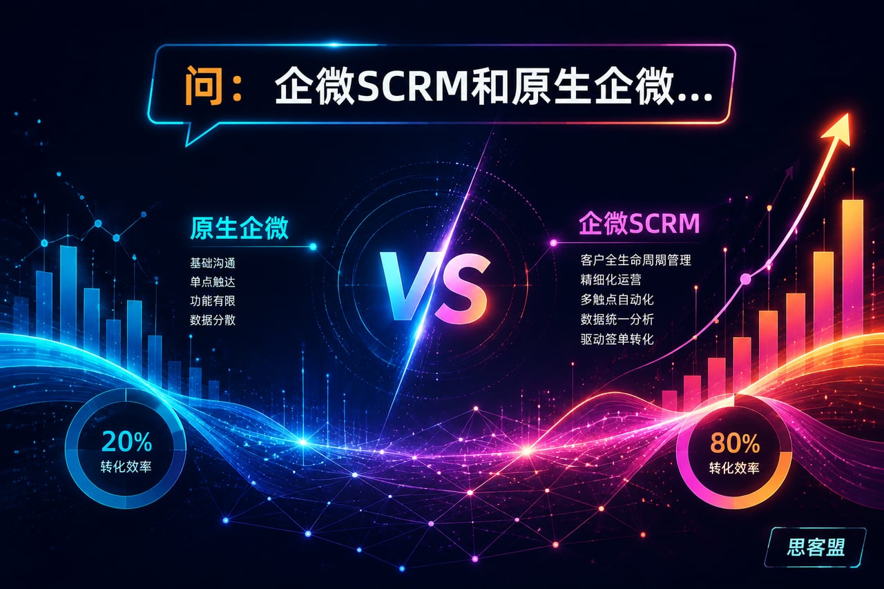 企微SCRM和原生企微到底有什么区别示意