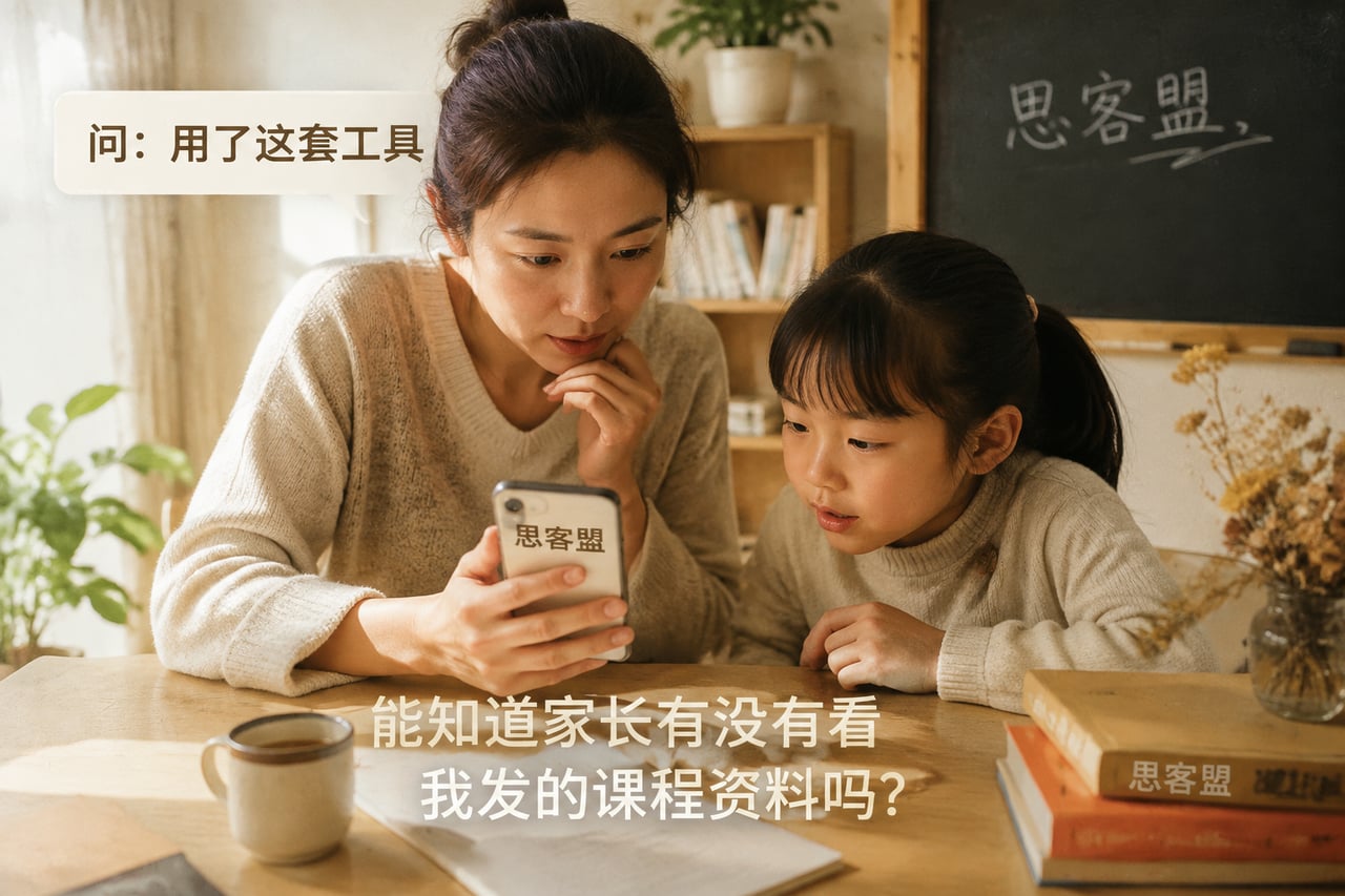用了这套工具,能知道家长有没有看我发示意