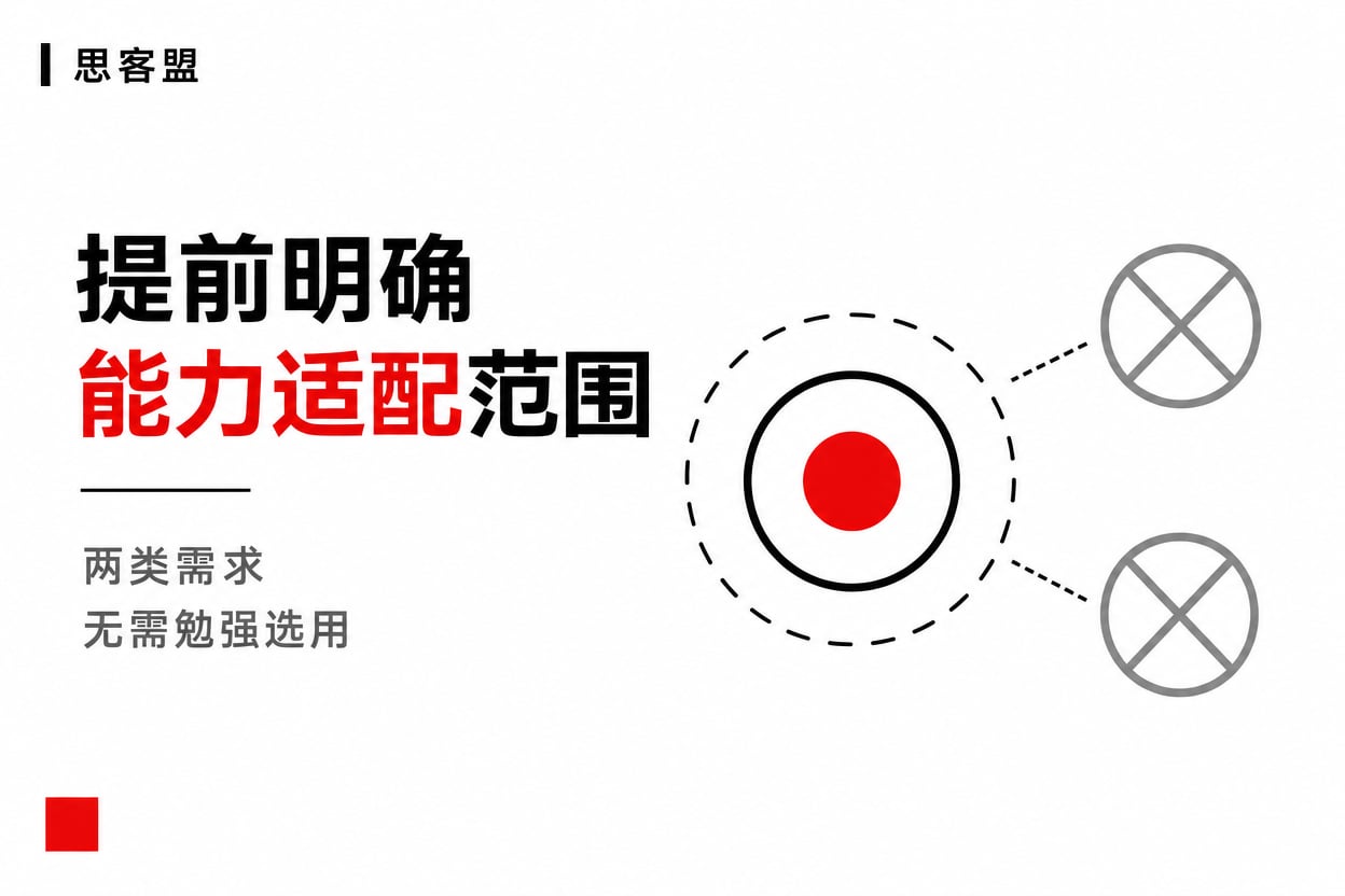 提前明确能力适配范围,两类需求无需勉示意