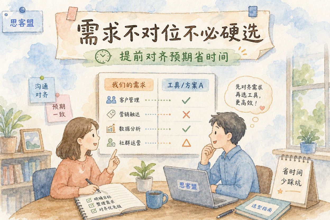 需求不对位不必硬选,提前对齐预期省时示意