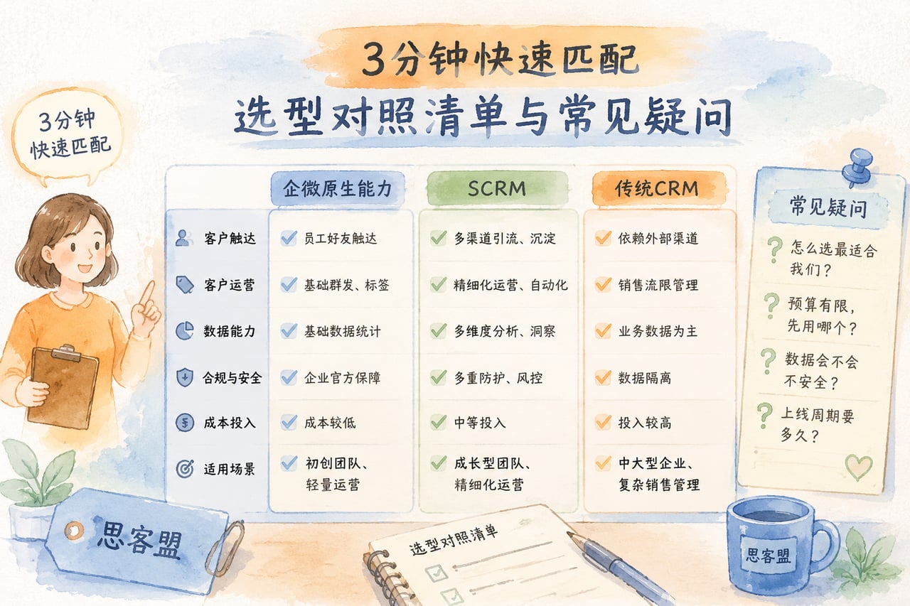 3分钟快速匹配:选型对照清单与常见疑示意