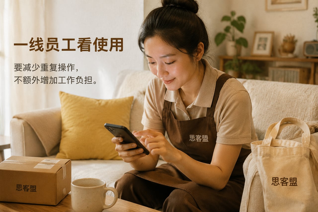一线员工看使用:要减少重复操作,不额示意