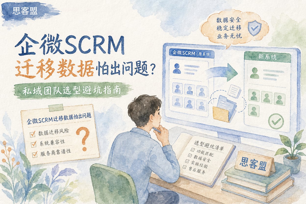 企微SCRM迁移数据怕出问题？私域团队选型避坑指南
