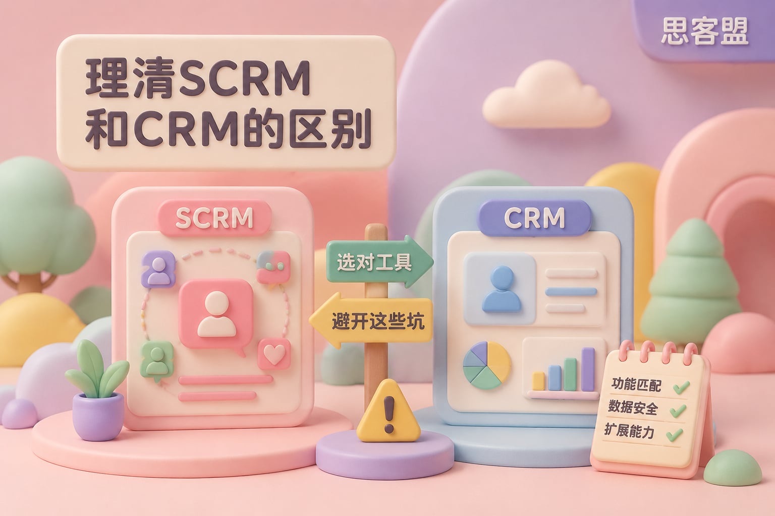 理清SCRM和CRM的区别：企微私域选工具要避开哪些坑