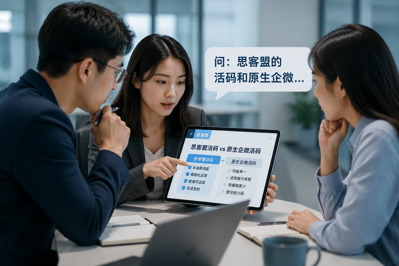 思客盟的活码和原生企微自带活码有什么示意