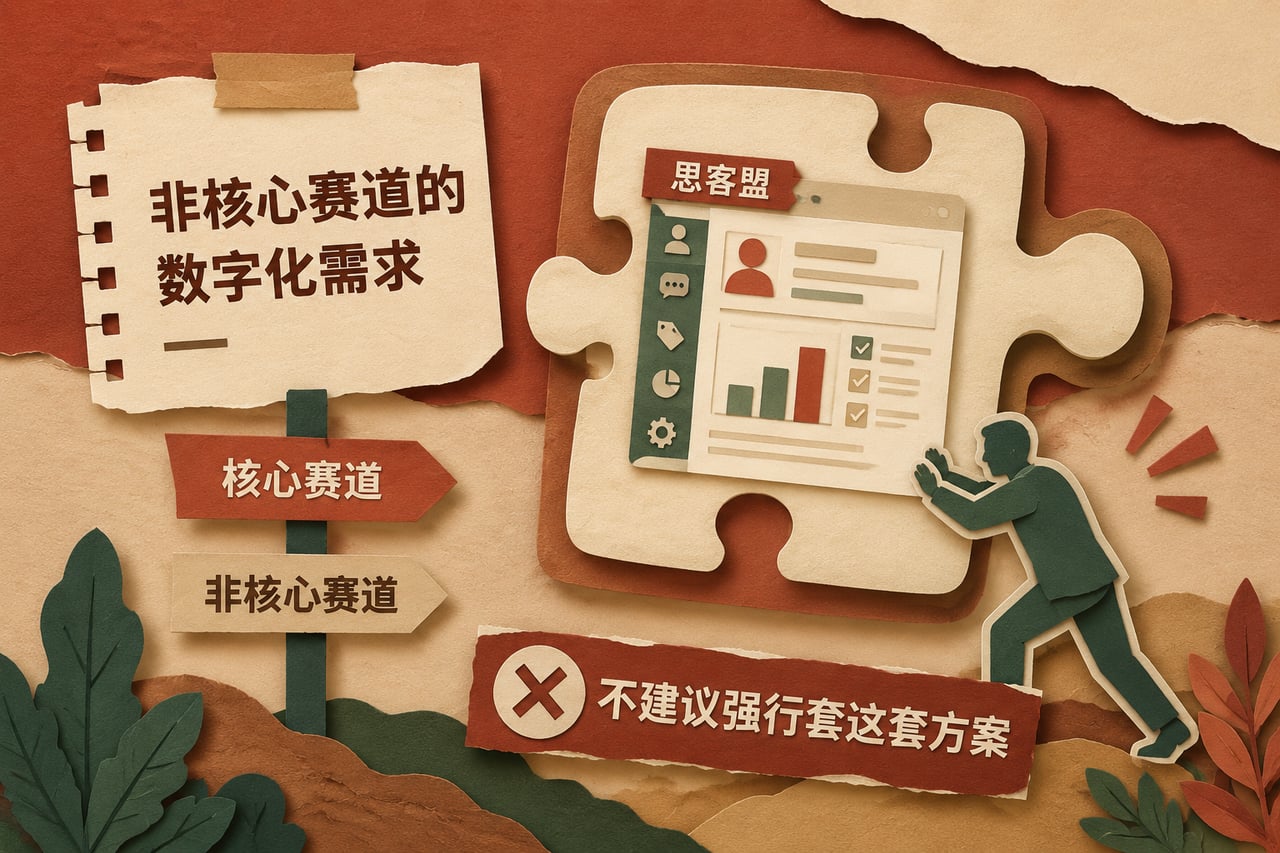 非核心赛道的数字化需求，不建议强行套示意