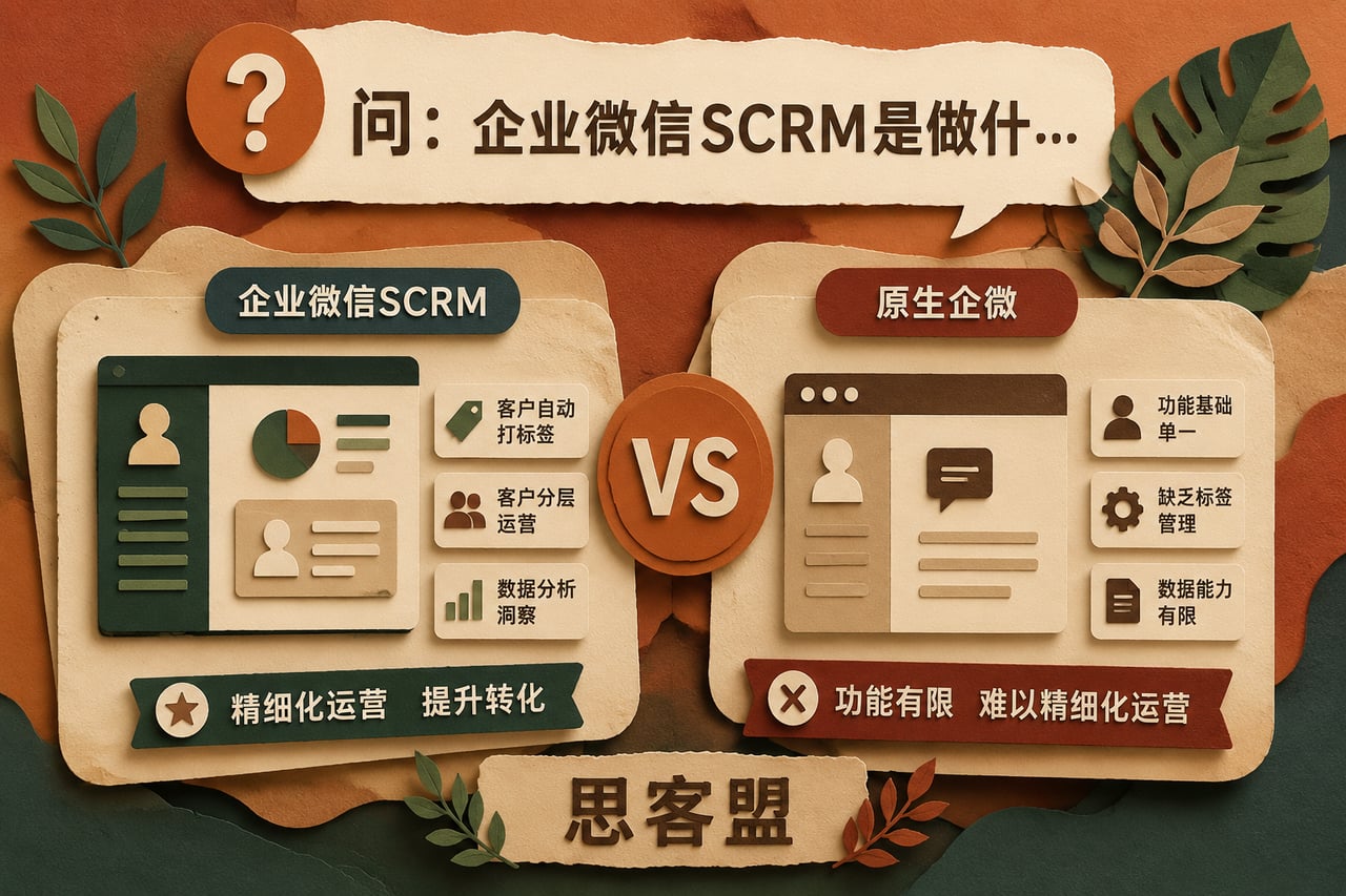企业微信SCRM是做什么的和原生企微示意