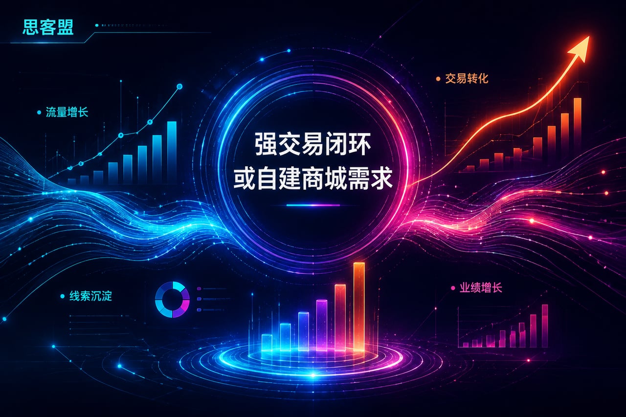 强交易闭环或自建商城需求,建议搭配对示意
