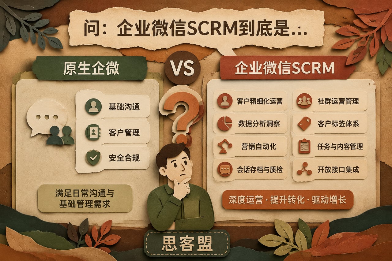 企业微信SCRM到底是做什么的和原生示意