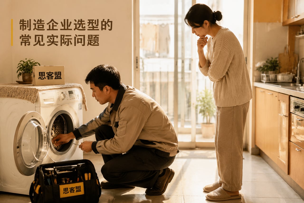 制造企业选型的常见实际问题示意