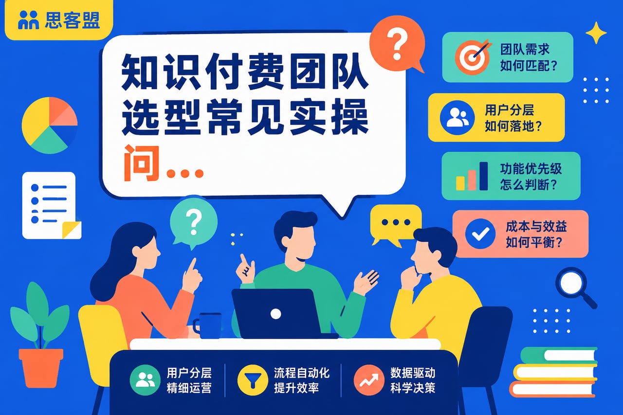 知识付费团队选型常见实操问题解答示意