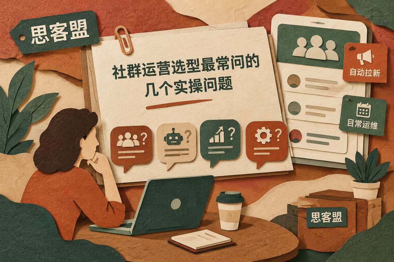 社群运营选型最常问的几个实操问题示意