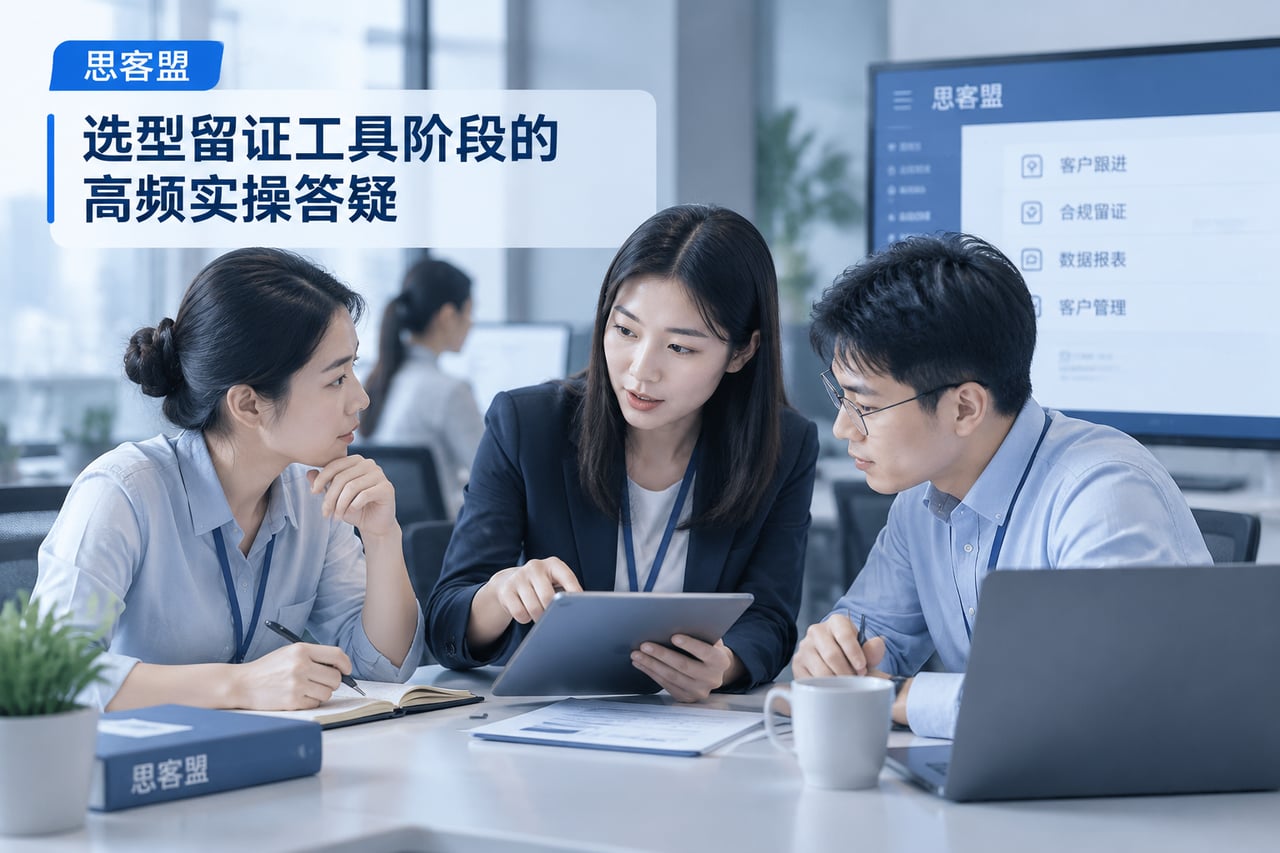 选型留证工具阶段的高频实操答疑示意