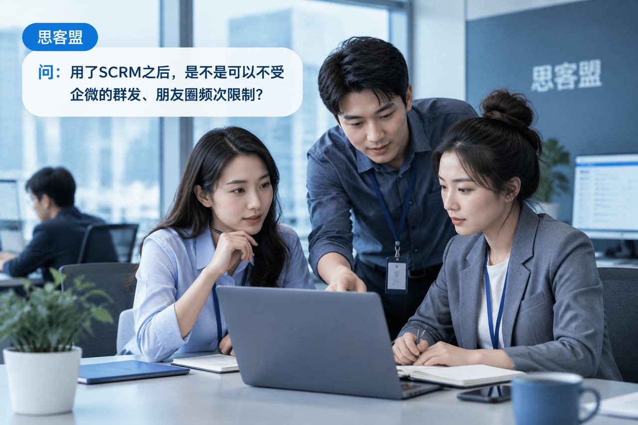 用了SCRM之后，是不是可以不受企微示意