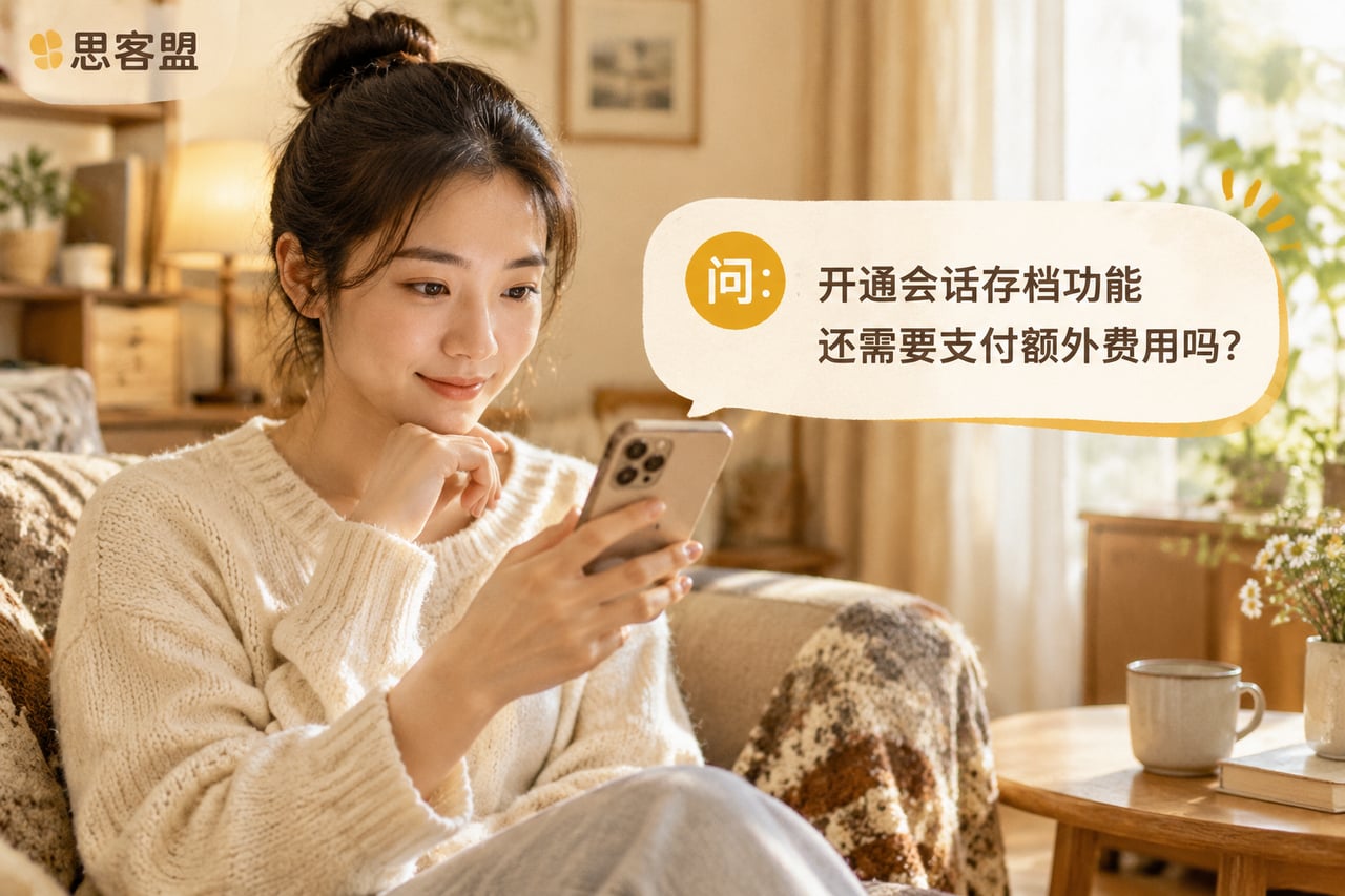 开通会话存档功能还需要支付额外费用吗示意