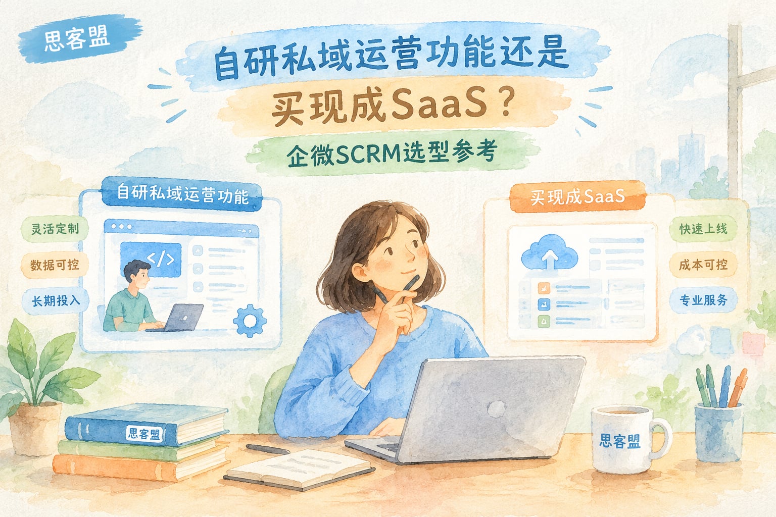 自研私域运营功能还是买现成SaaS？企微SCRM选型参考