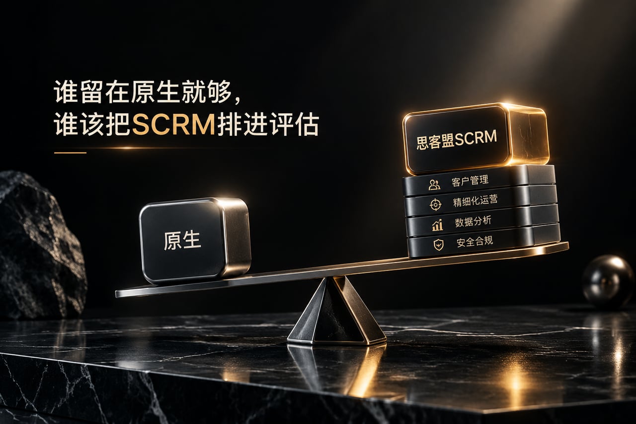 谁留在原生就够,谁该把SCRM排进评示意