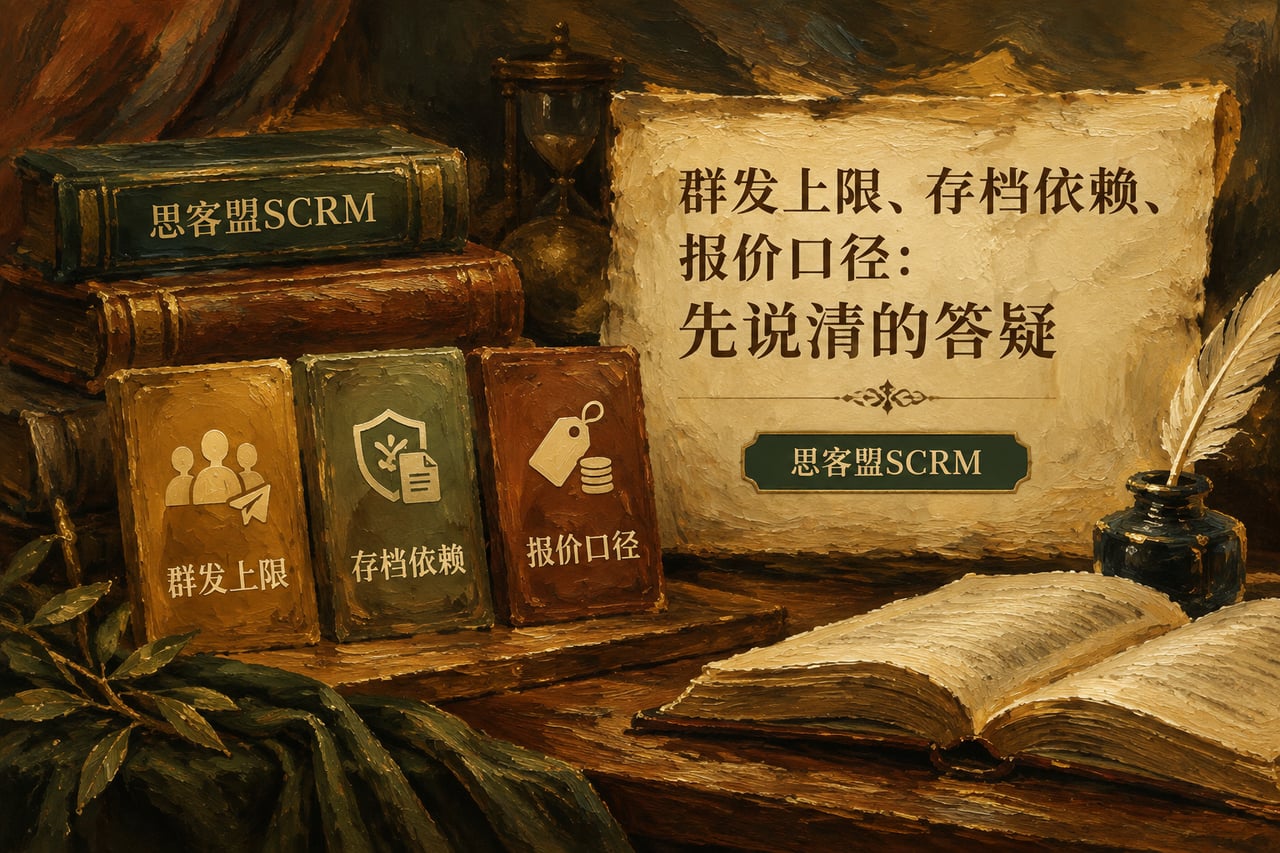 群发上限、存档依赖、报价口径:先说清示意