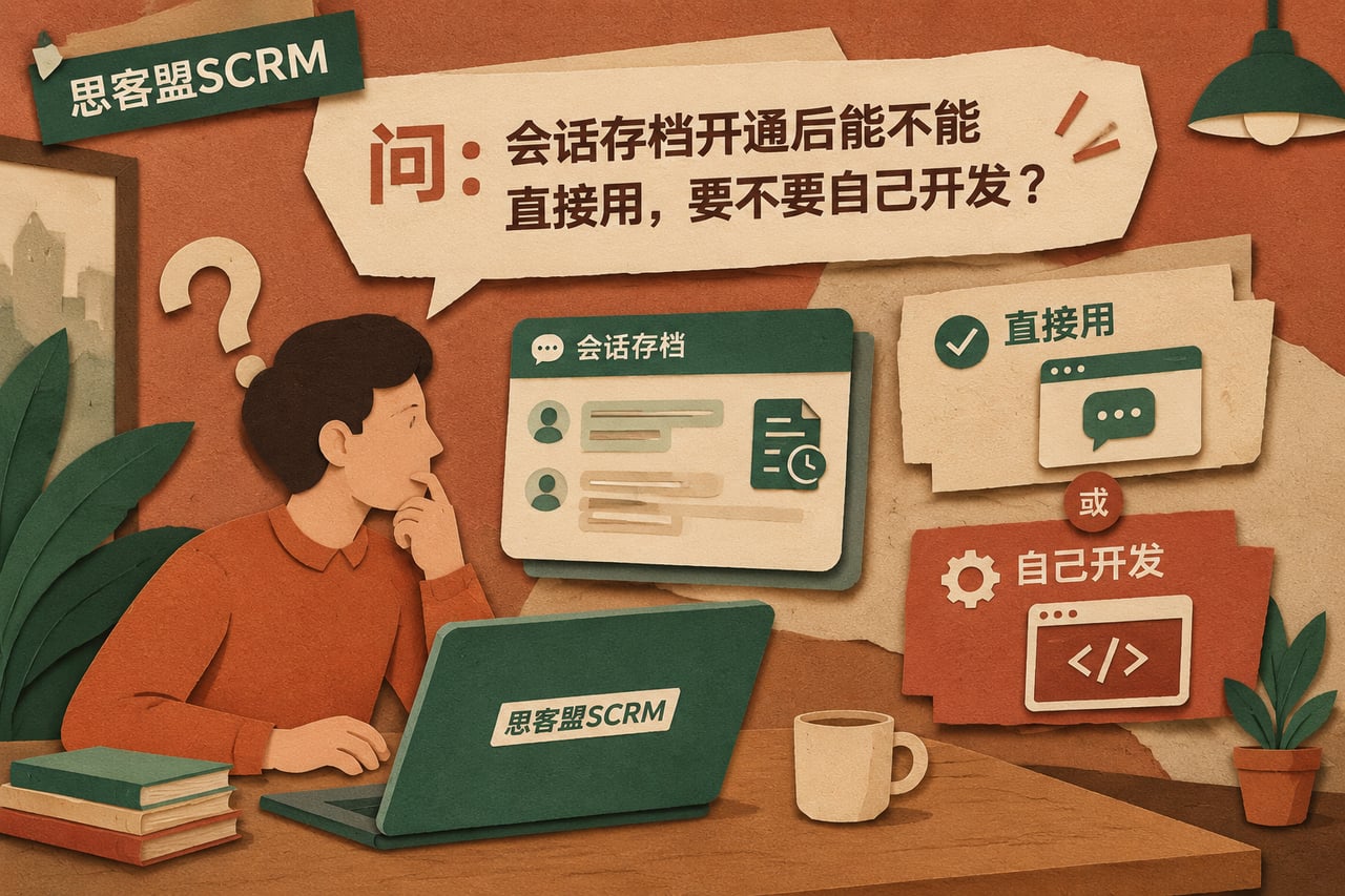 会话存档开通后能不能直接用,要不要自示意
