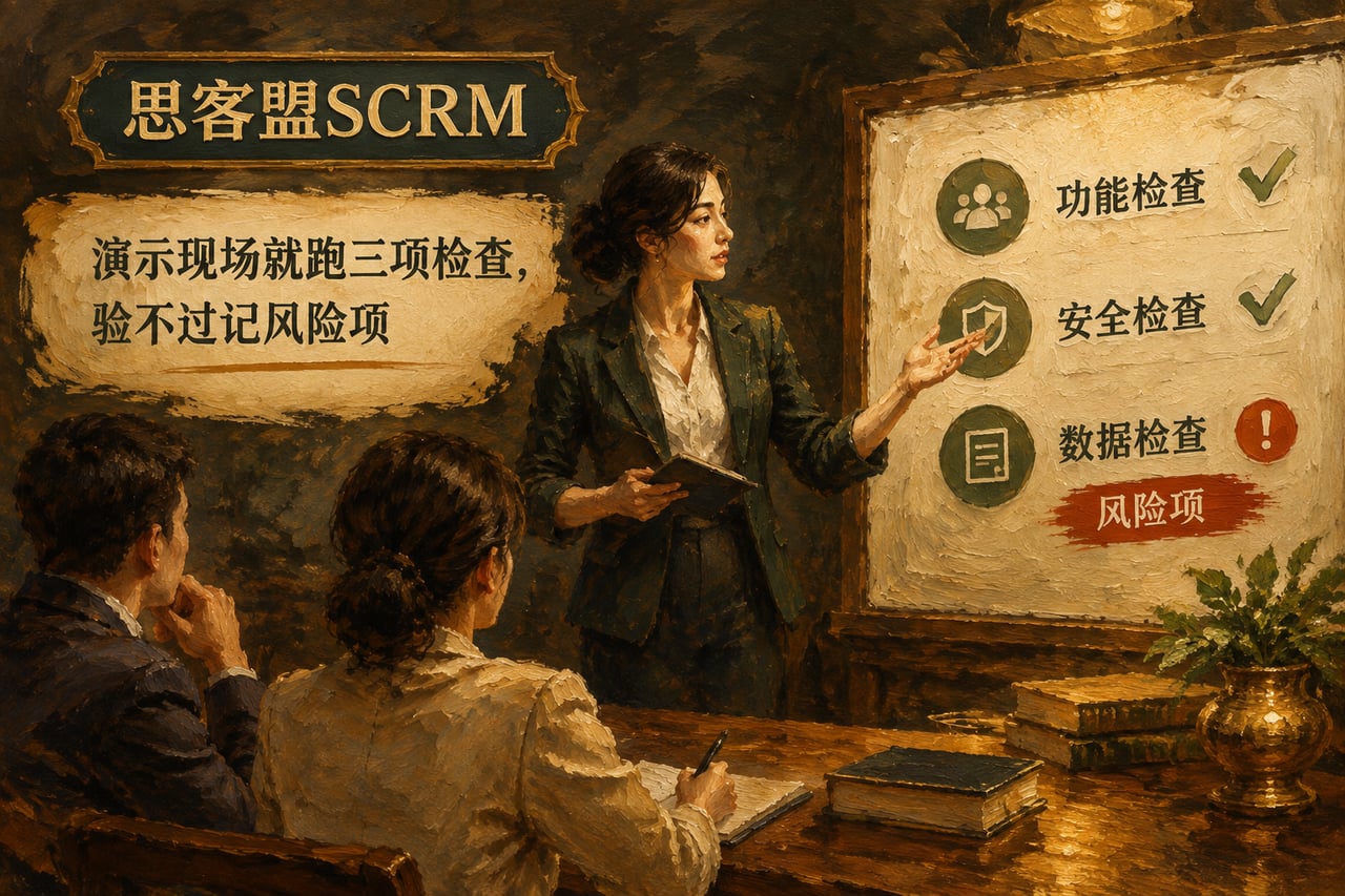 演示现场就跑三项检查,验不过记风险项示意