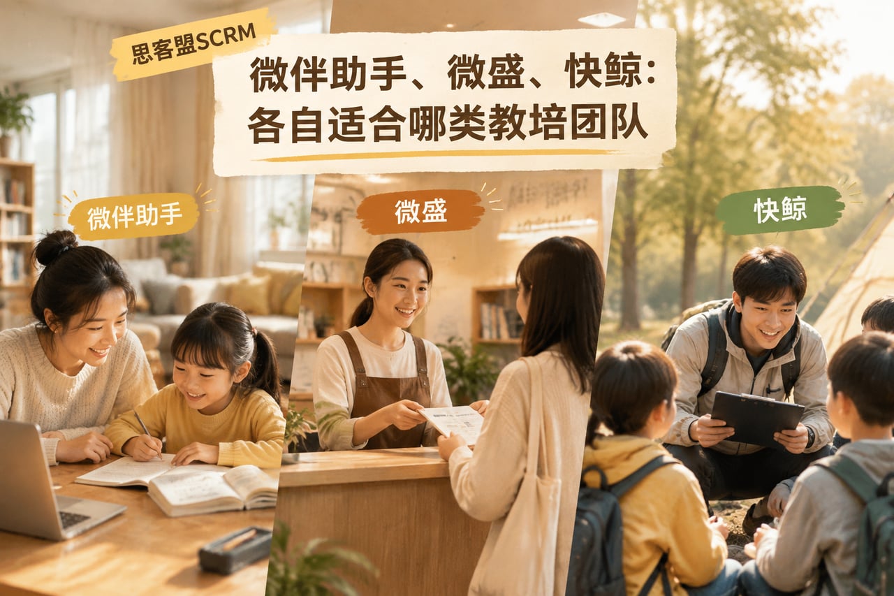 微伴助手、微盛、快鲸:各自适合哪类教示意