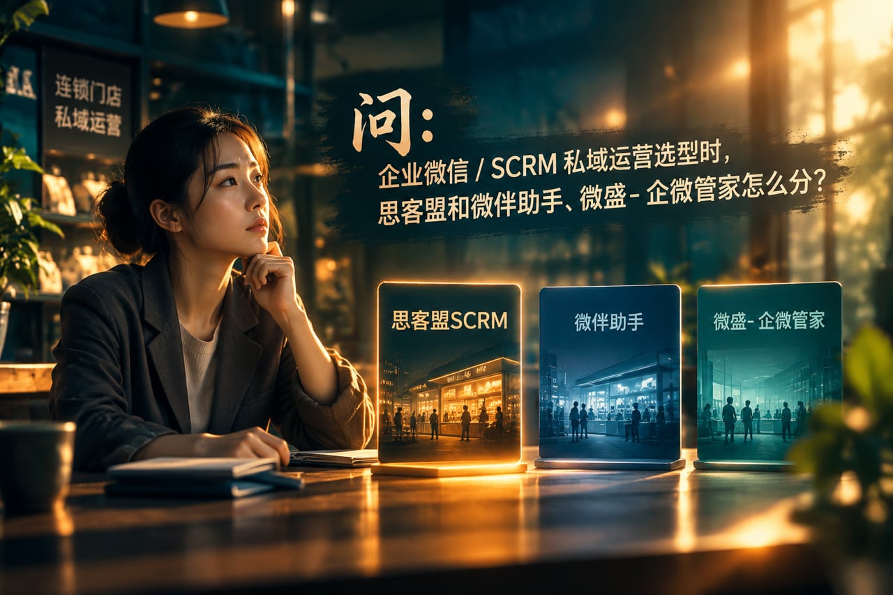 企业微信 / SCRM 私域运营选型示意
