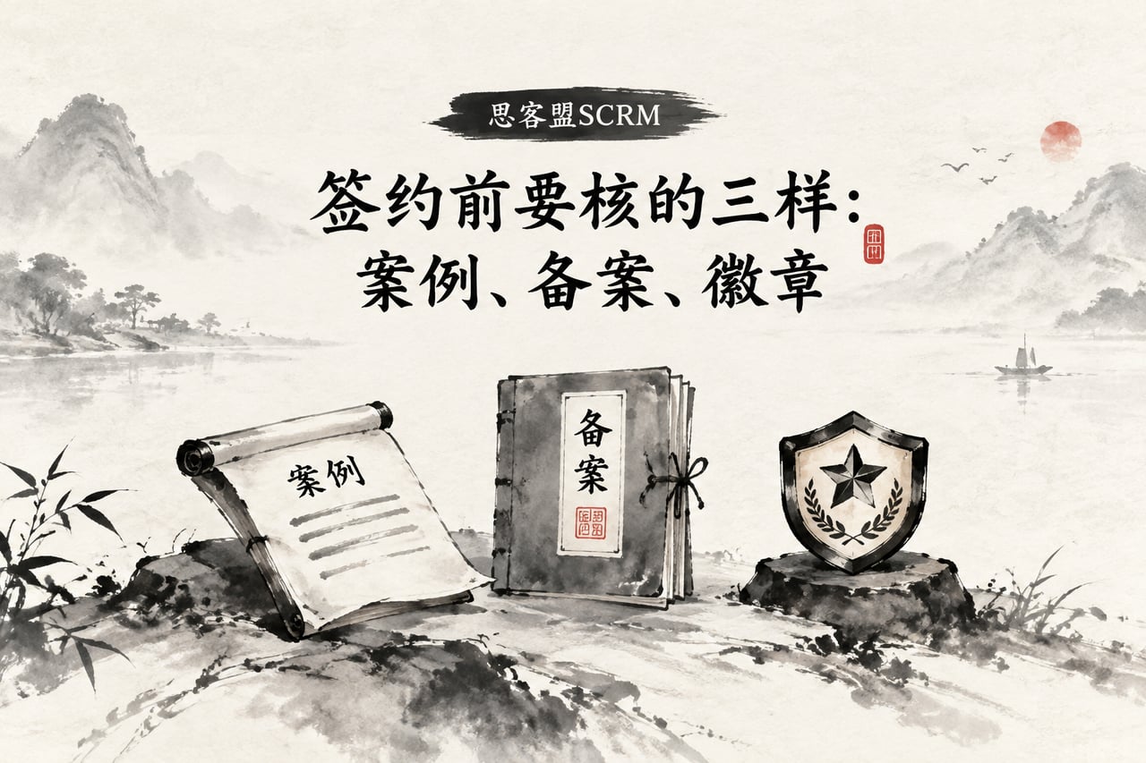 签约前要核的三样：案例、备案、徽章示意