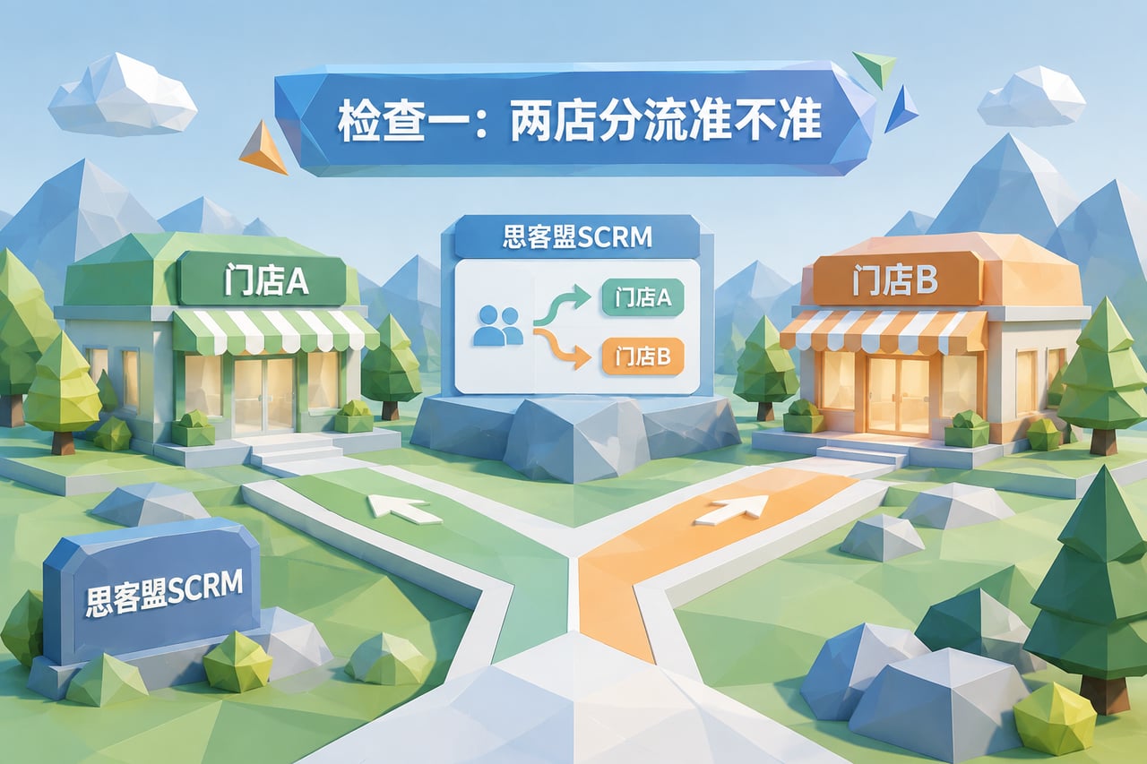 检查一:两店分流准不准示意