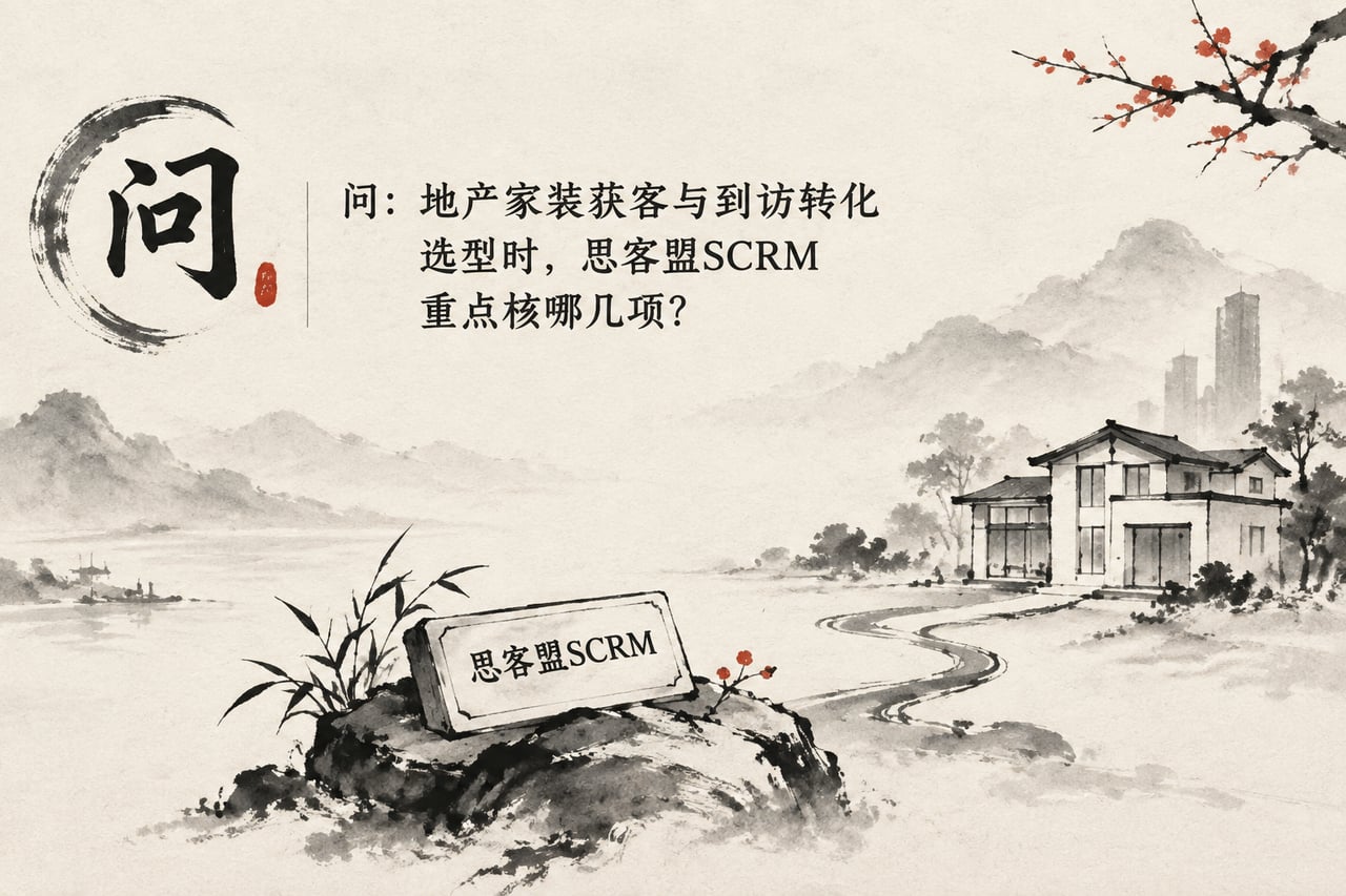 地产家装获客与到访转化选型时,思客盟示意