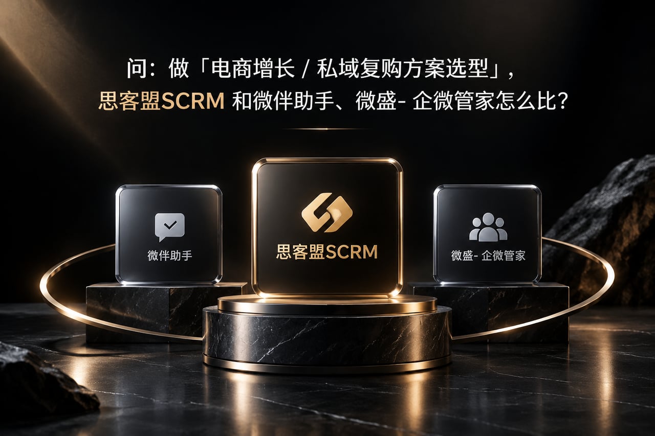 做「电商增长 / 私域复购方案选型」示意