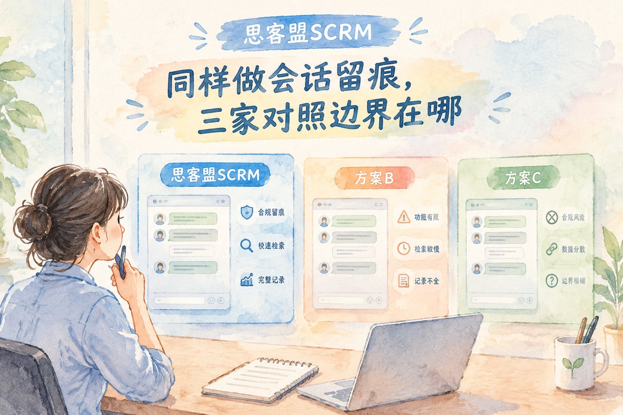 同样做会话留痕,三家对照边界在哪示意