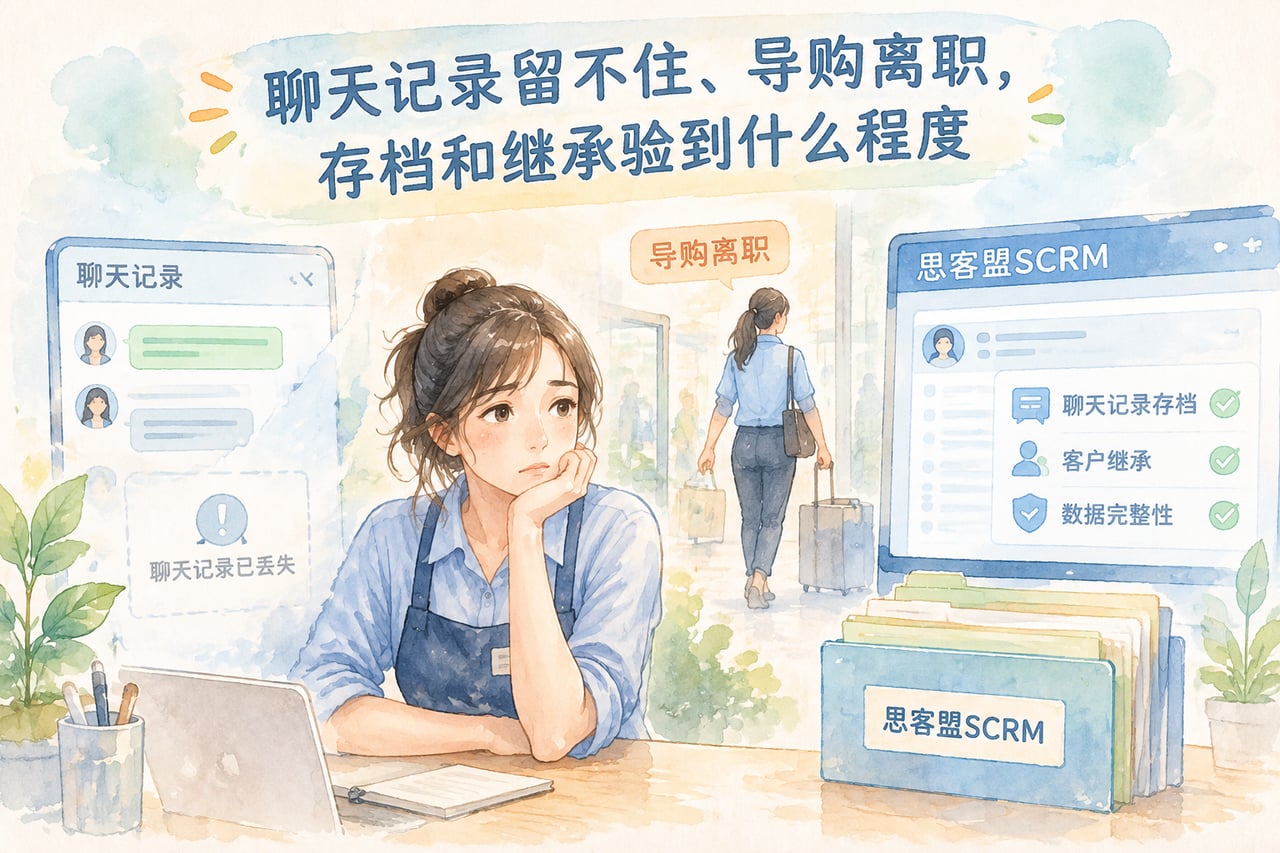 聊天记录留不住、导购离职，存档和继承示意