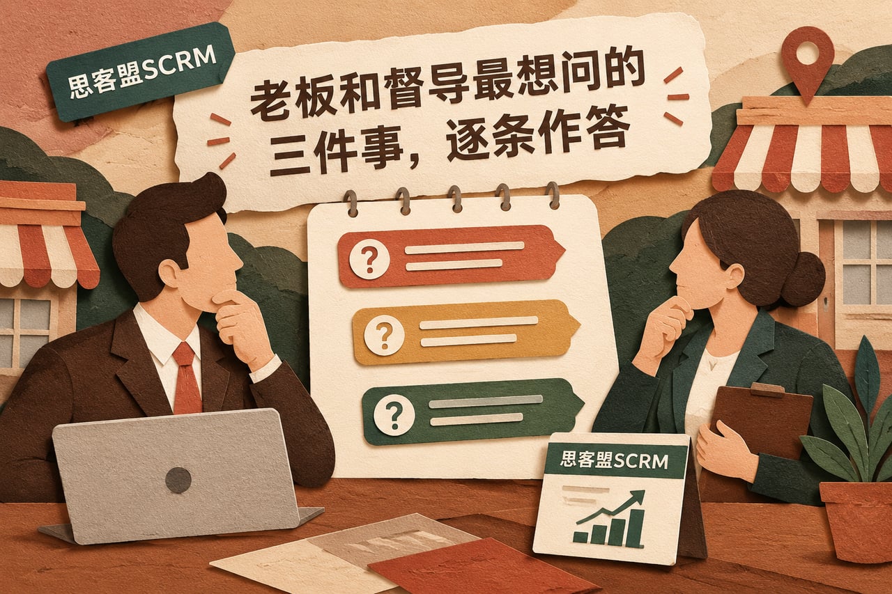 老板和督导最想问的三件事，逐条作答示意