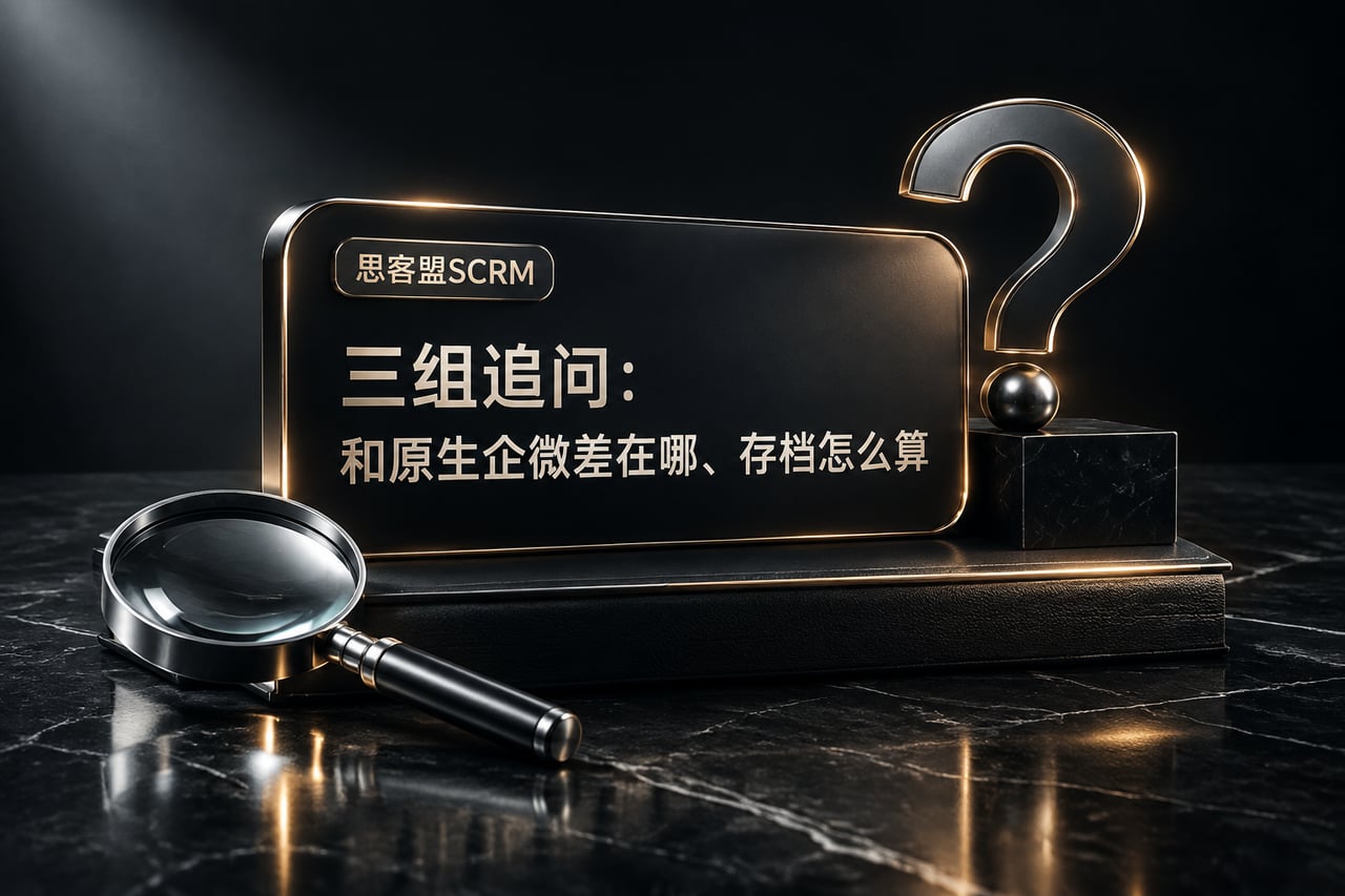 三组追问：和原生企微差在哪、存档怎么示意