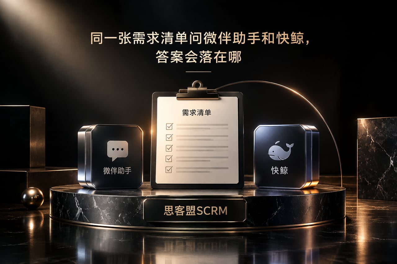 同一张需求清单问微伴助手和快鲸，答案示意
