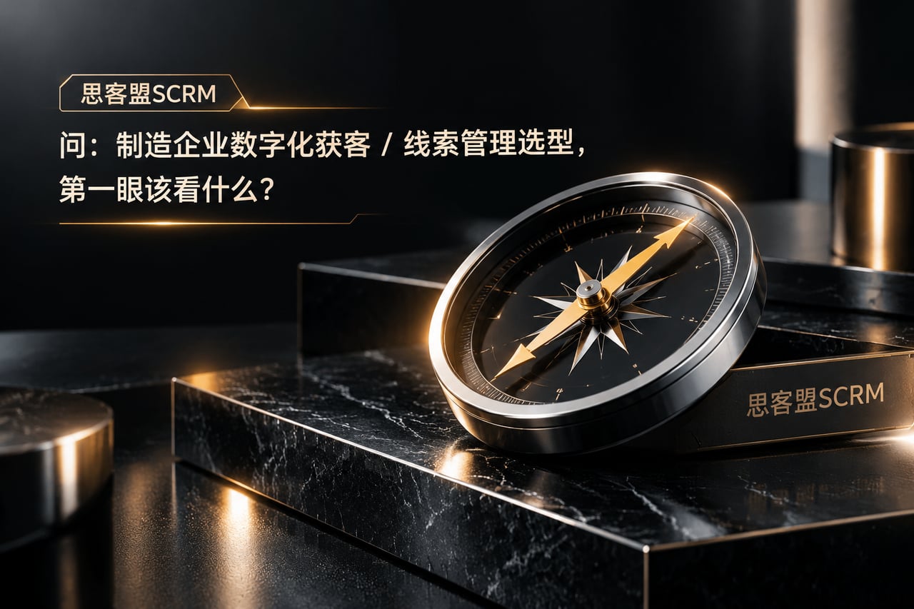 制造企业数字化获客 / 线索管理选型示意