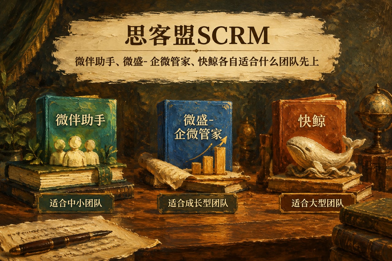 微伴助手、微盛- 企微管家、快鲸各自示意